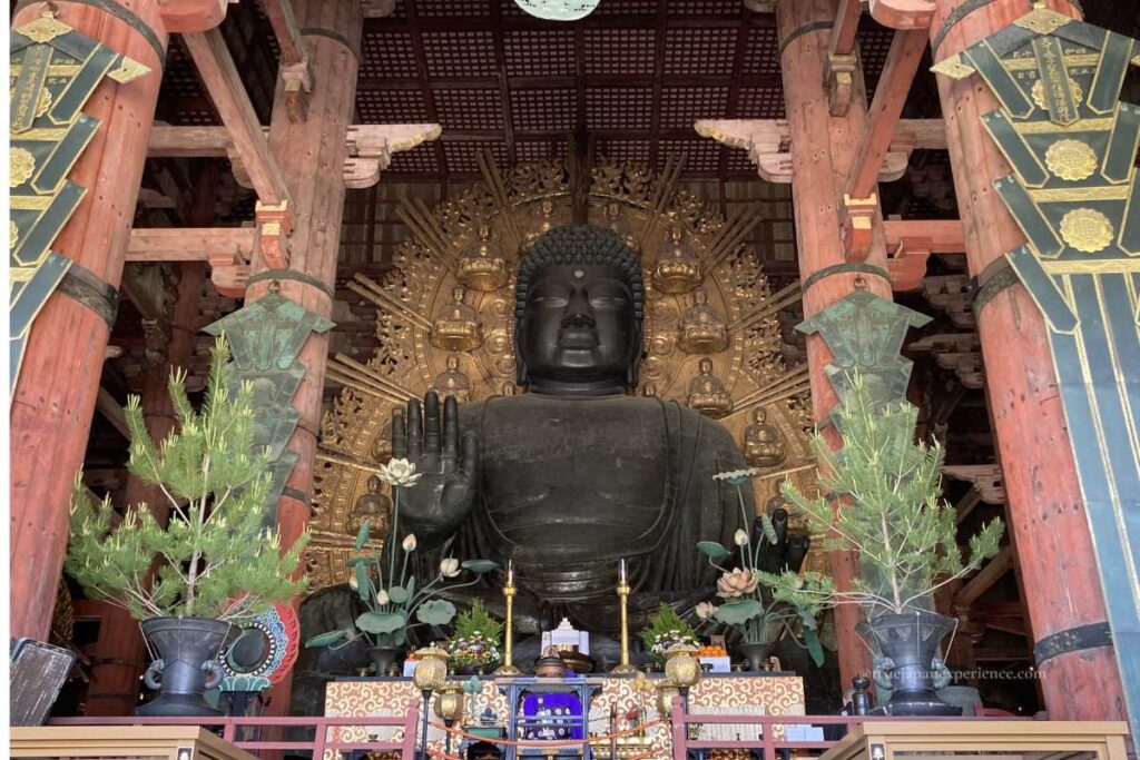 The Great Buddha (Daibutsu) statue at Tōdai-ji Temple in Nara, one of Japan’s most iconic Buddhist images